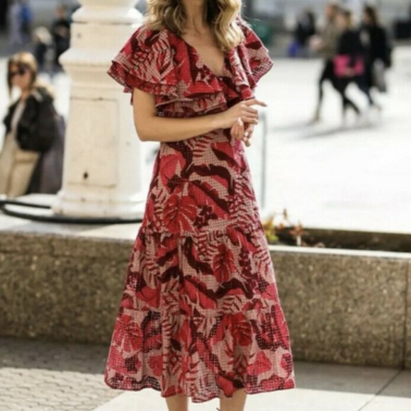 Johanna Ortiz Dresses & Skirts - Johanna Ortiz x H&M Ruffle Dress XXL  NWT